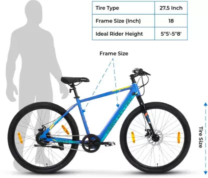 Hero Lectro C5E 27.5 inches Single Speed Lithium-ion (Li-ion) Electric Cycle Hero Lectro C5E 27.5 inches Single Speed Lithium-ion (Li-ion) Electric Cycle